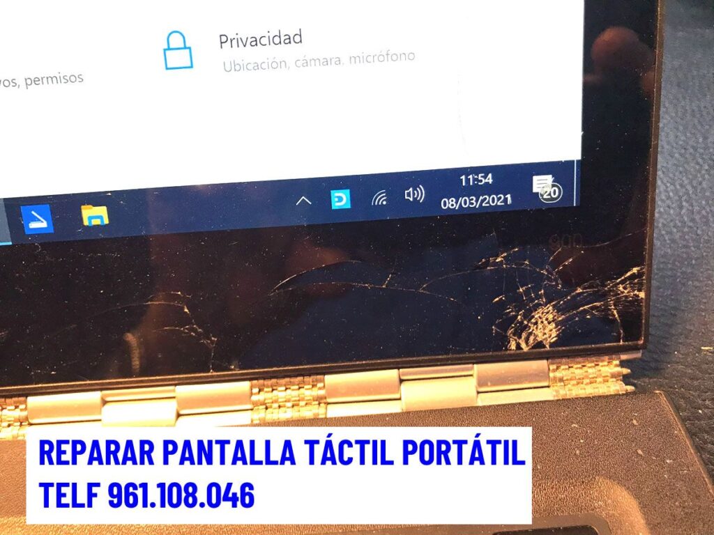 Reparar pantalla portátil Valencia